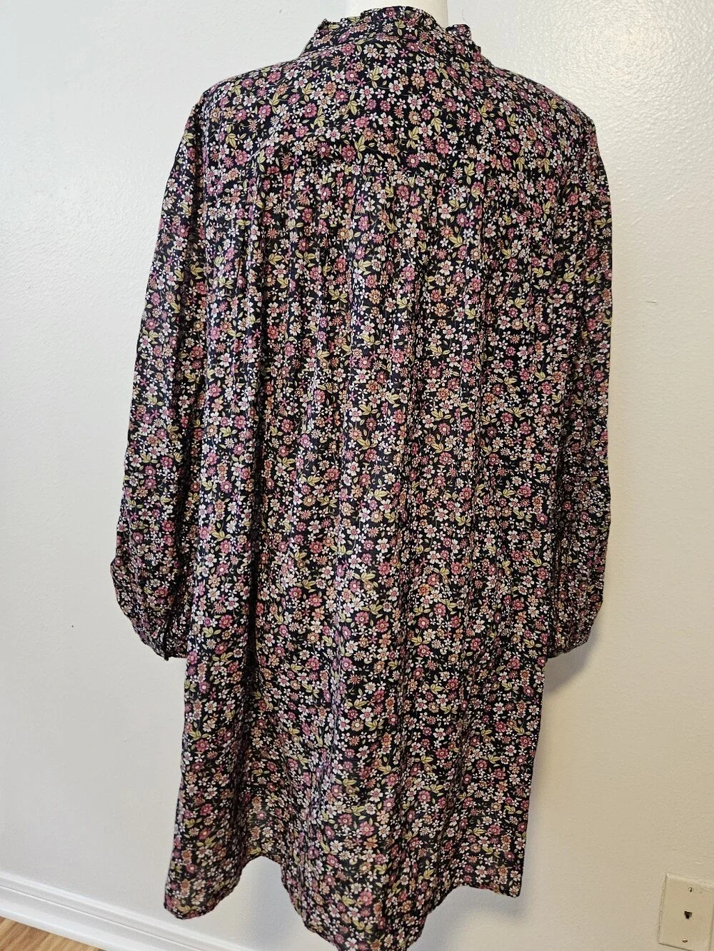 NWT J.Crew Button-Up Mini Dress Sunny Meadow Floral Navy Size L